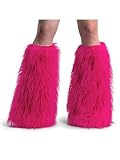 Hot Pink Fur Boot Sleeve Covers For Gogo Dancers - ONE SIZE