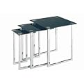 Glass Nesting Table 3-pc. Set - Black
