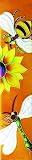 3 X 16 Art Tile - Bee with Sunflower
