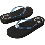 NFL Indianapolis Colts Womens Wedge Flip Flops - Black (9/10)