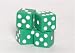 Koplow Set of 4 Loaded Dice 1-5-6 & 3-4-5, Opaque Green with White pips