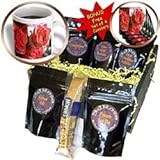 IMAGE OF Yves Creations Roses - Three Deep Pink Roses - Coffee Gift Baskets - Coffee Gift Basket