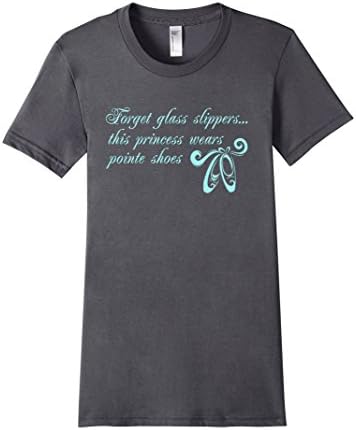 Women's Ballet Princess in Pointe Shoes Fitted Ballet Dancers Shirt Medium Asphalt
