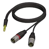 Produkt-Bild: ah Cables ProCab Serie REF733 Twin Instrumentenkabel 6,3 mm Klinke stereo auf 2 x XLR male 1,5 m