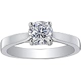 0.50 ct. E/SI1 GIA Certified Round Trellis Style Diamond Solitaire Ring in Platinum