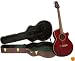 Bundle - Takamine EG260C FXC Acoustic-Electric Guitar in Wine Red with Free Hardshell case