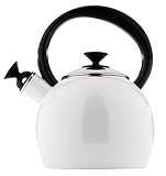 Copco 1-1/2-Quart Enamel on Steel Camden Tea Kettle, White