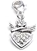 Charm argentée motif un ange sur un c?ur avec strass