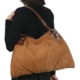 BCBGMAXAZRIA Large Spice Suede Satchel