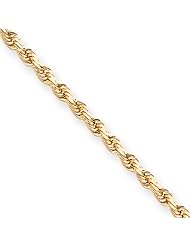 3.5mm, 10 Karat Yellow Gold, Diamond-Cut Rope Chain - 9 inch