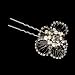 Antique Silver Hair Pin with Pearls, Bridal Pin 2096