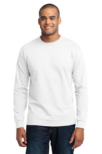 Port & Company Men's Tall Long Sleeve 50/50 Cotton/Poly T Shirt