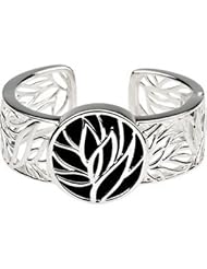 Jewelplus Genuine Onyx Bracelet Sterling Silver 32X32 Mm