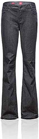 Higaly Women's Plus-Size Relaxed Fit Straight-Leg Jean Black 12