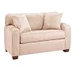 Capri Oversize Microsuede Sleeper Chair - Beige