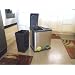 Double Bin Stainless Steel Trash Can Recycle Bin