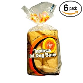 Ener-G Foods Tapioca Hot Dog Buns, 7.76-Ounce Units (Pack of 6)