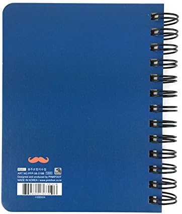 Mustache Mini Spiral Memo Pad School Supplies / Notebook (RED)