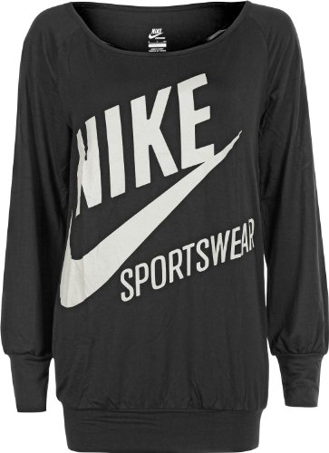 NIKE Langarmshirt Frauen, schwarz
