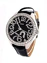 GUESS - G76030L - Analogique - Montre Femme - Bracelet en cuir noir