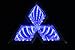 Car 3D LED LOGO lights emblem badge sticker Lamp for Mitsubishi Lancer BLUE