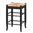 Rush Seat Barstool - Black (29")