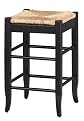 Rush Seat Barstool - Black (29")