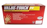 SAS Safety 6592-20 Value-Touch Powder-Free Disposable Latex 5 Mil Gloves, Medium, 100 Gloves by Weight