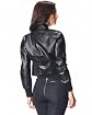 Leatherette Tunnel Quilted Bomber Jacket Product Image