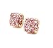 kate spade New York Square Pink Rose Glitter Stud Earrings 12k Gold