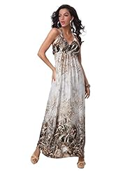 V-neck Strapless Floral Print Lace Backless Halter Sleeveless Corset   Waistline Club Dress/Party Dress 