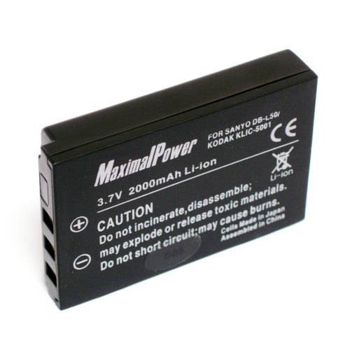 Best Price Maximal Power DB KOD KLIC-5001 Replacement Battery for Kodak Digital Camera/Camcorder (Black)