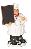 11 Fat Chef Waiter With Menu Board Bistro French