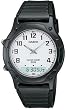 Casio Men's Core AW49H-7BV Black Resin Quartz Watch with White Dial