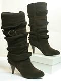 Zoom Produkt-Bild: Damen Stiefel braun mit Strick