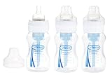 Dr. Brown's BPA Free Polypropylene Natural Flow Wide Neck Bottle, 3 Count