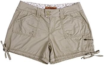 Hippie Women Casual Cargo Shorts Summer Soft Hot Pants Beige Size 10