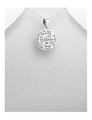 Message Pendant Necklace In 92.5 Sterling Silver