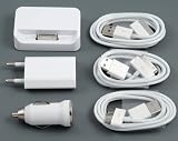 6in1 Dockingstation Ladekabel iPhone 4 4S - Ladegerät Datenkabel Dock Netzteil