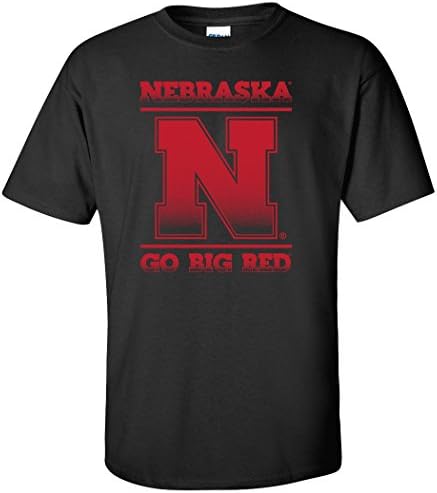 Nebraska Cornhuskers "Nebraska N GO BIG RED" Tee Shirt - Black - 5X