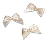 Gütermann / KnorrPrandell 6559929 - Schleifen 10teilig elfenbein 3cm, 10 Stück Karte