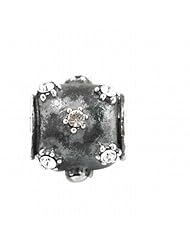 De Buman Sterling Silver Dot Charm Bead-fits Pandora, Troll & Chamilia European Charm Bracelets