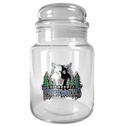 Minnesota Timberwolves NBA 31oz Glass Candy Jar - Primary Logo by Great American Products