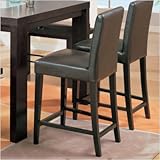 Huntington Dining Room Leather Barstool [Set of 2] Leather: (As Shown) Brow ....