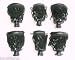 Set of 6 Pool Table Billiard Pockets w/ Fringe Black