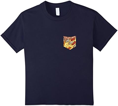 Kids Pizza Pocket Slice Funny Humor Pepperoni Mushroom Cute Shirt 10 Navy