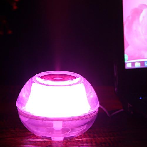 Caston Portable Cold Air Humidifier Crystal Nightlight Luminous USB Creative Mini Cool Mist Vaporizer(Pink)