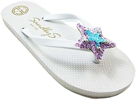 Sand by Saya Women's Blue Hamptons Sandals 10/11 White