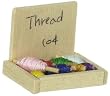 Dollhouse Miniature Wooden Box Of Sewing Threads