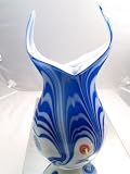 Glass Blue Vase Amazing 100% Handblown Art X474